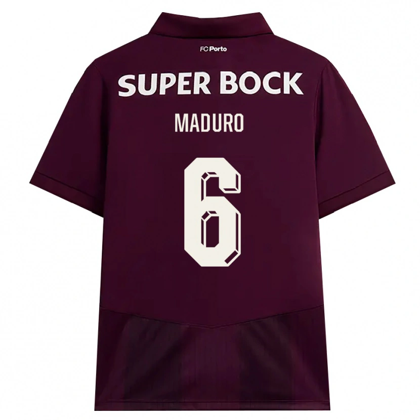 Danxen Kvinnor Henrique Maduro #6 Vinröd Vit Bortatröja Matchtröjor 2026/27 Tröjor T-Tröja