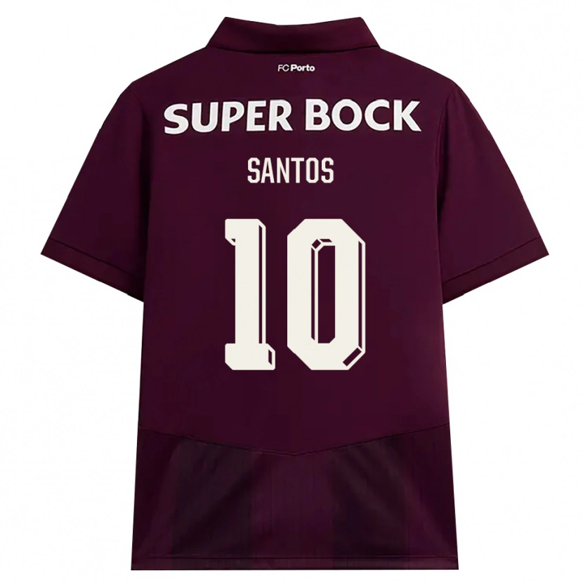 Danxen Kvinnor Gonçalo Santos #10 Vinröd Vit Bortatröja Matchtröjor 2026/27 Tröjor T-Tröja