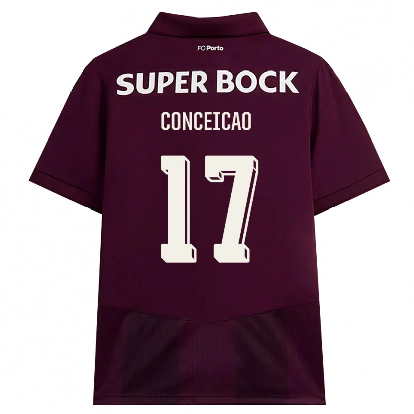 Danxen Kvinnor Rodrigo Conceicao #17 Vinröd Vit Bortatröja Matchtröjor 2026/27 Tröjor T-Tröja