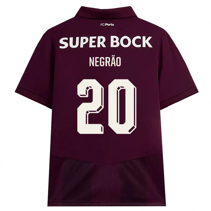 Danxen Kvinnor Maria Negrão #20 Vinröd Vit Bortatröja Matchtröjor 2026/27 Tröjor T-Tröja