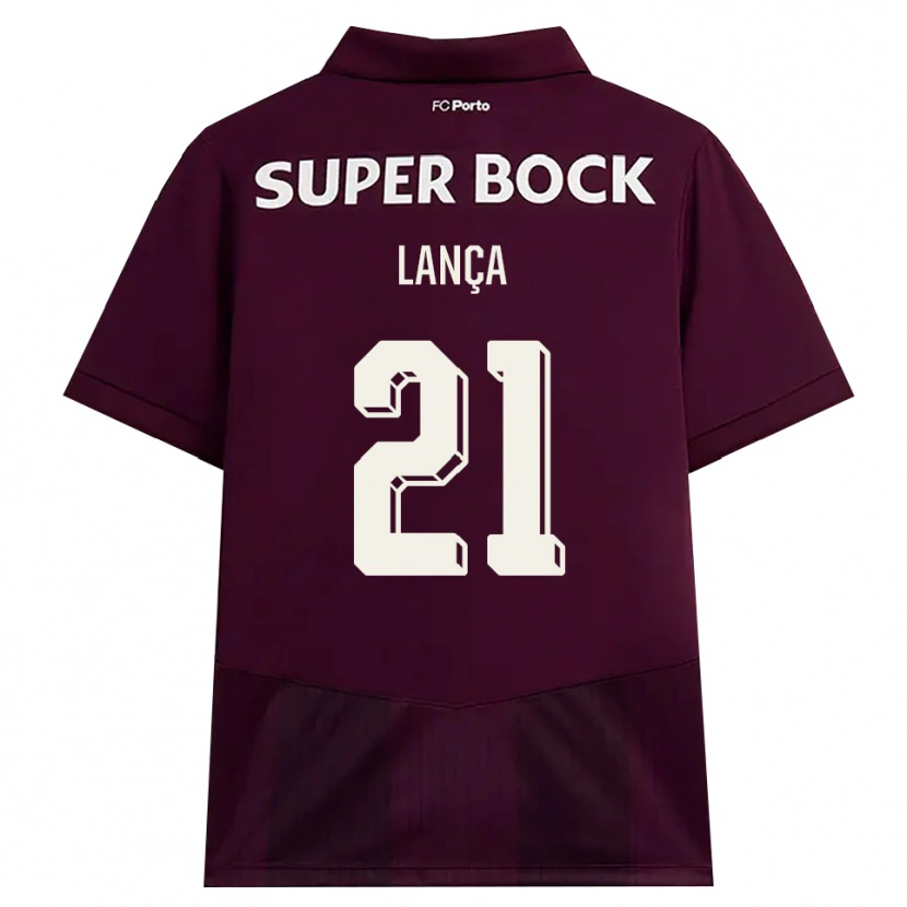 Danxen Kvinnor Gabriel Lança #21 Vinröd Vit Bortatröja Matchtröjor 2026/27 Tröjor T-Tröja