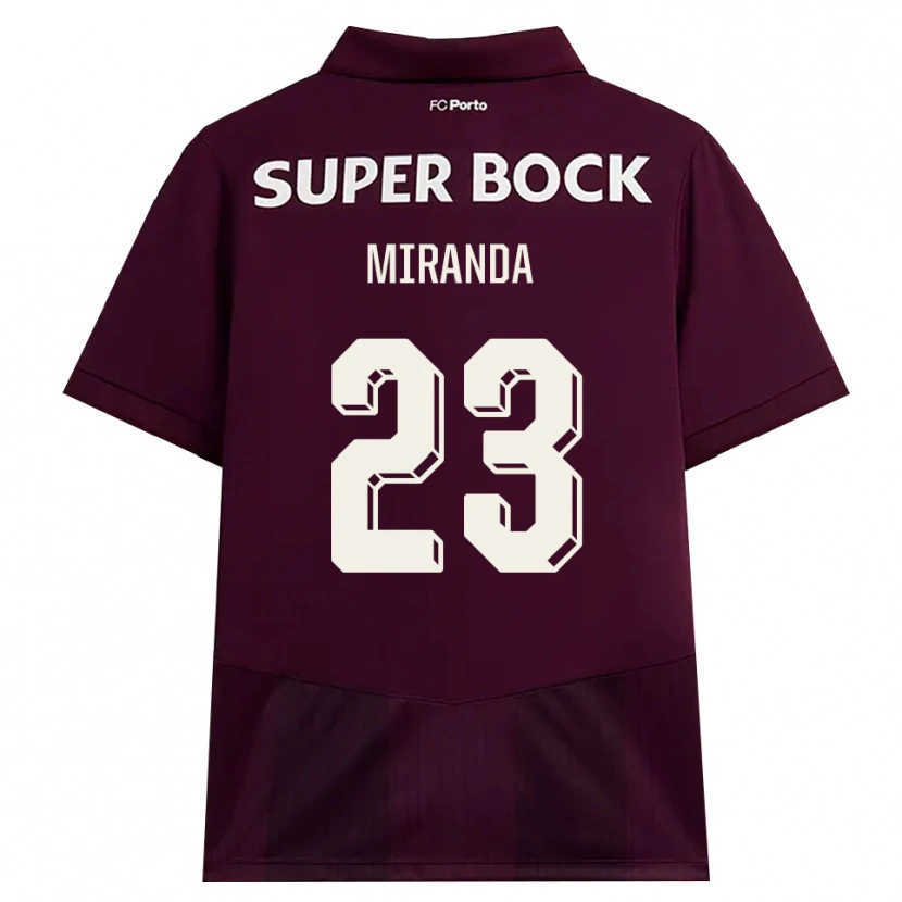 Danxen Kvinnor João Miranda #23 Vinröd Vit Bortatröja Matchtröjor 2026/27 Tröjor T-Tröja