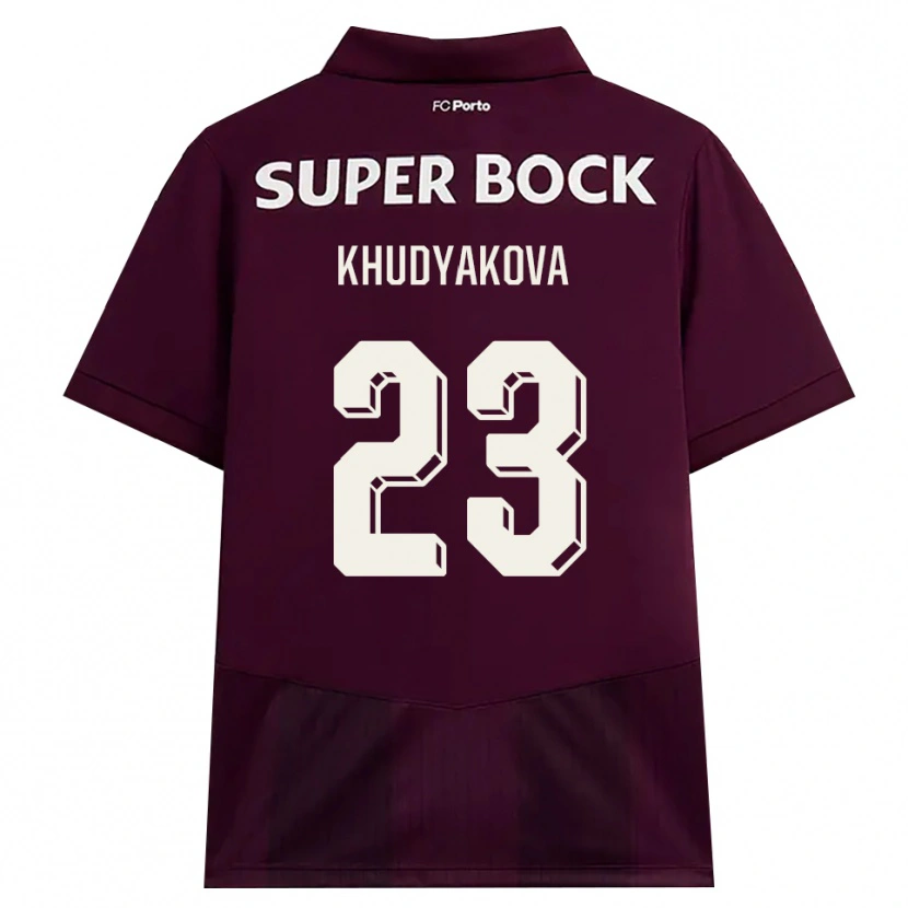 Danxen Kvinnor Verónica Khudyakova #23 Vinröd Vit Bortatröja Matchtröjor 2026/27 Tröjor T-Tröja