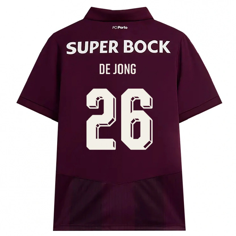 Danxen Kvinnor Luuk De Jong #26 Vinröd Vit Bortatröja Matchtröjor 2026/27 Tröjor T-Tröja