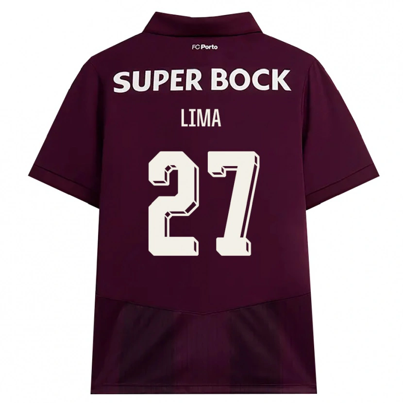Danxen Kvinnor Cláudia Lima #27 Vinröd Vit Bortatröja Matchtröjor 2026/27 Tröjor T-Tröja