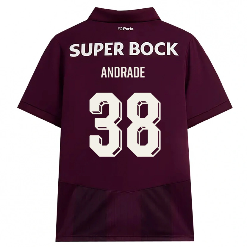 Danxen Kvinnor Fernando Andrade #38 Vinröd Vit Bortatröja Matchtröjor 2026/27 Tröjor T-Tröja