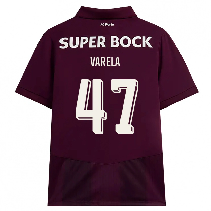 Danxen Kvinnor Cardoso Varela #47 Vinröd Vit Bortatröja Matchtröjor 2026/27 Tröjor T-Tröja