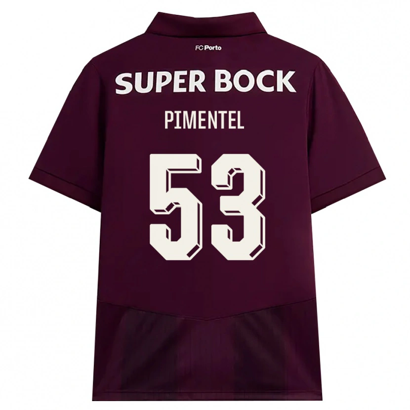 Danxen Kvinnor Eric Pimentel #53 Vinröd Vit Bortatröja Matchtröjor 2026/27 Tröjor T-Tröja