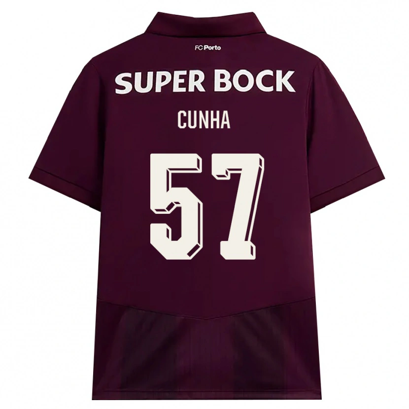 Danxen Kvinnor Duarte Cunha #57 Vinröd Vit Bortatröja Matchtröjor 2026/27 Tröjor T-Tröja
