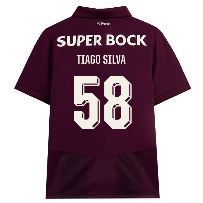 Danxen Kvinnor Tiago Silva #58 Vinröd Vit Bortatröja Matchtröjor 2026/27 Tröjor T-Tröja
