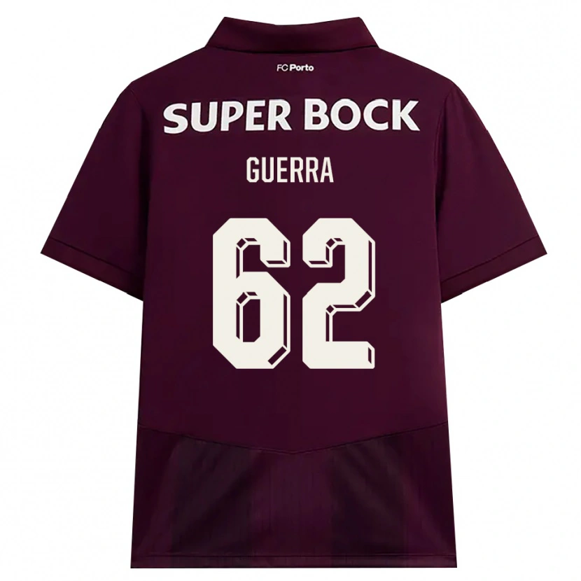Danxen Kvinnor Gustavo Guerra #62 Vinröd Vit Bortatröja Matchtröjor 2026/27 Tröjor T-Tröja
