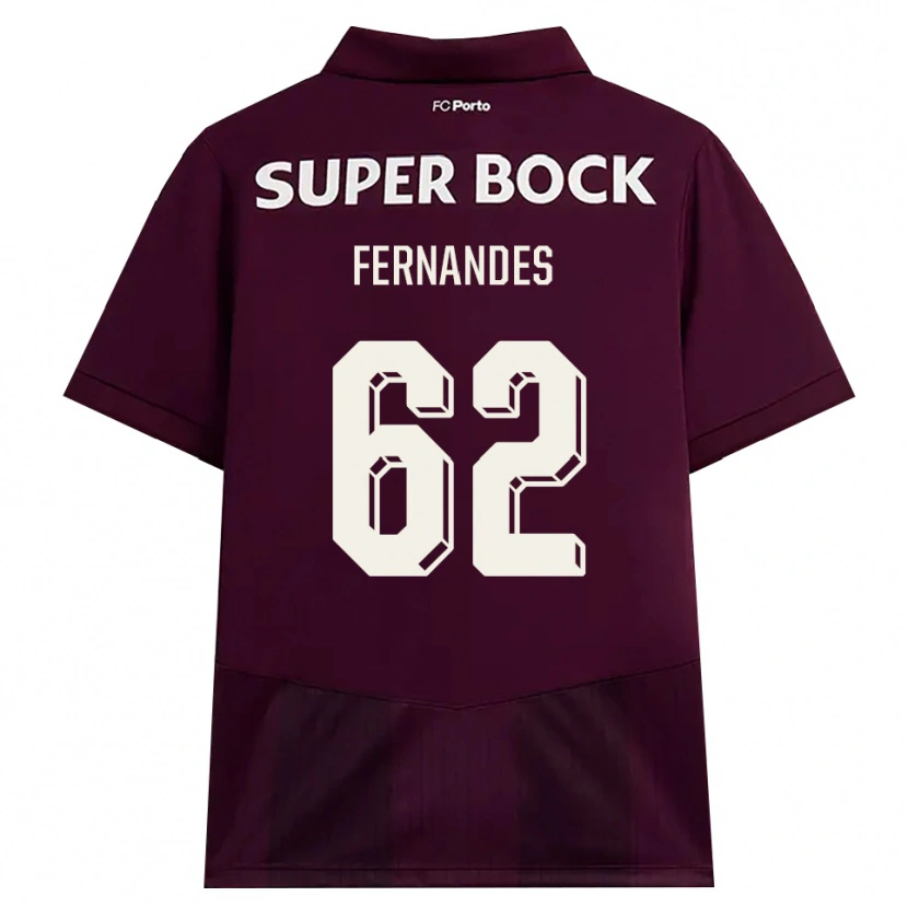 Danxen Kvinnor Rodrigo Fernandes #62 Vinröd Vit Bortatröja Matchtröjor 2026/27 Tröjor T-Tröja