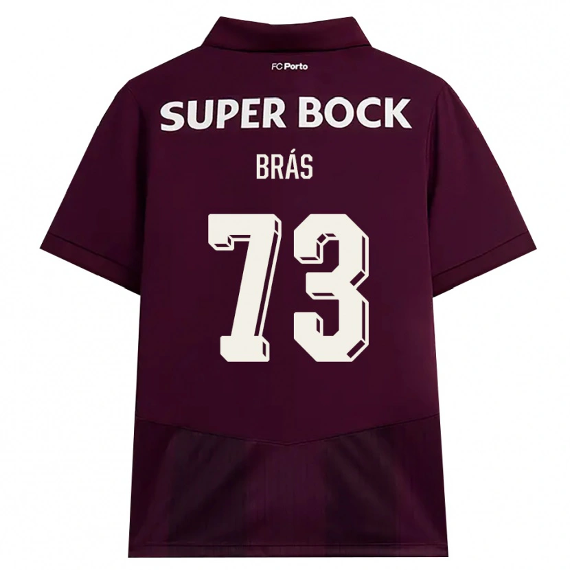 Danxen Kvinnor Gabriel Brás #73 Vinröd Vit Bortatröja Matchtröjor 2026/27 Tröjor T-Tröja
