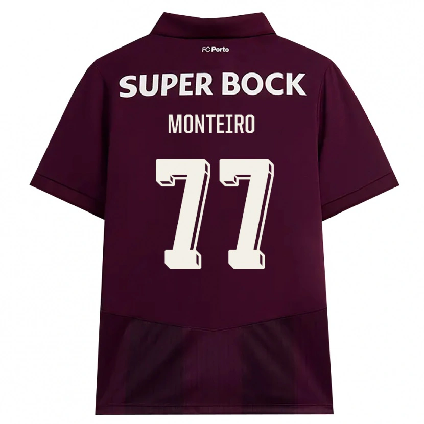 Danxen Kvinnor Rui Monteiro #77 Vinröd Vit Bortatröja Matchtröjor 2026/27 Tröjor T-Tröja
