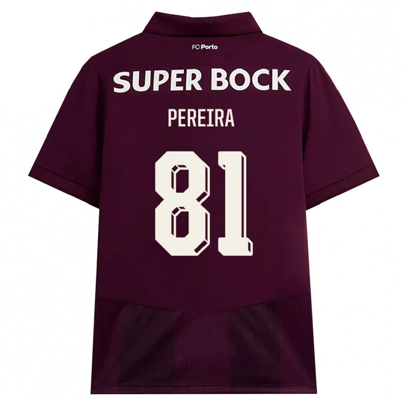 Danxen Kvinnor Martim Pereira #81 Vinröd Vit Bortatröja Matchtröjor 2026/27 Tröjor T-Tröja