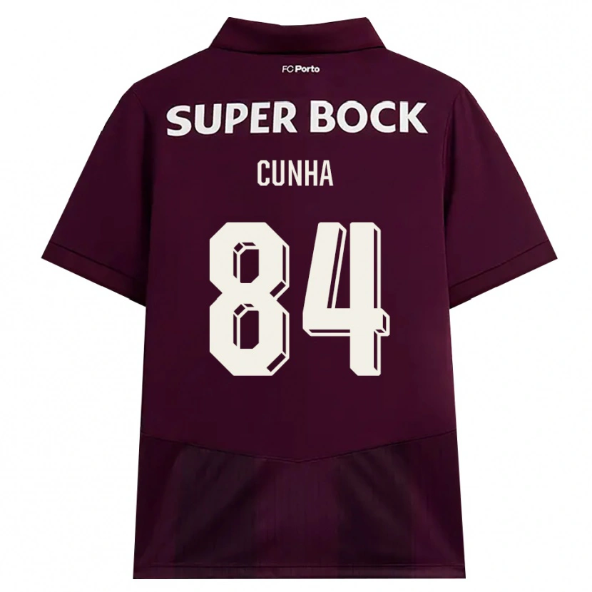 Danxen Kvinnor Martim Cunha #84 Vinröd Vit Bortatröja Matchtröjor 2026/27 Tröjor T-Tröja