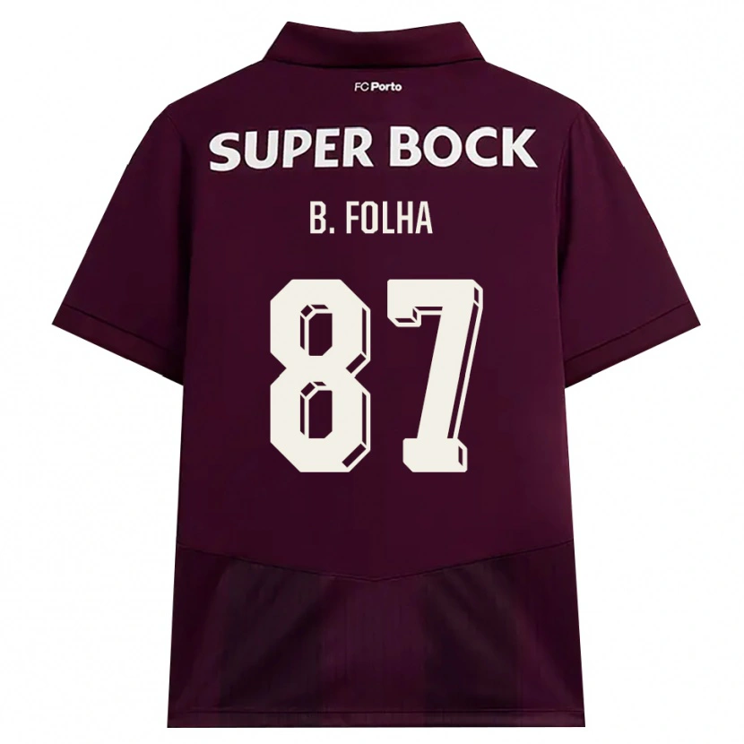Danxen Kvinnor Bernardo Folha #87 Vinröd Vit Bortatröja Matchtröjor 2026/27 Tröjor T-Tröja