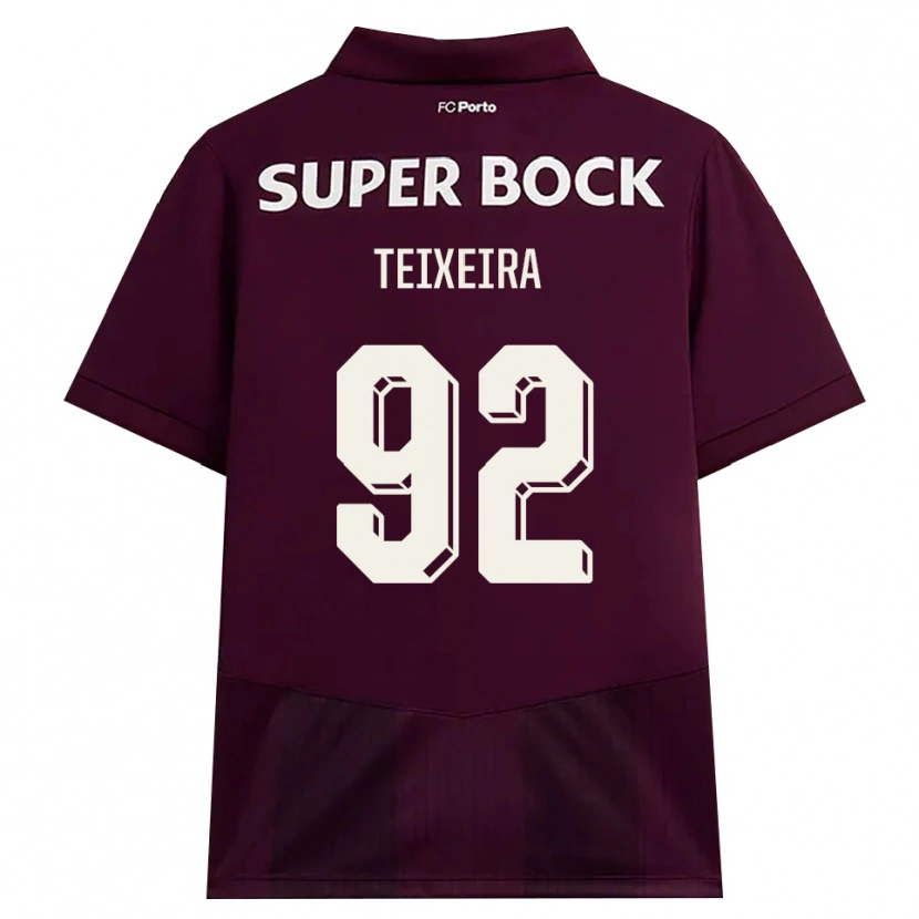 Danxen Kvinnor João Teixeira #92 Vinröd Vit Bortatröja Matchtröjor 2026/27 Tröjor T-Tröja