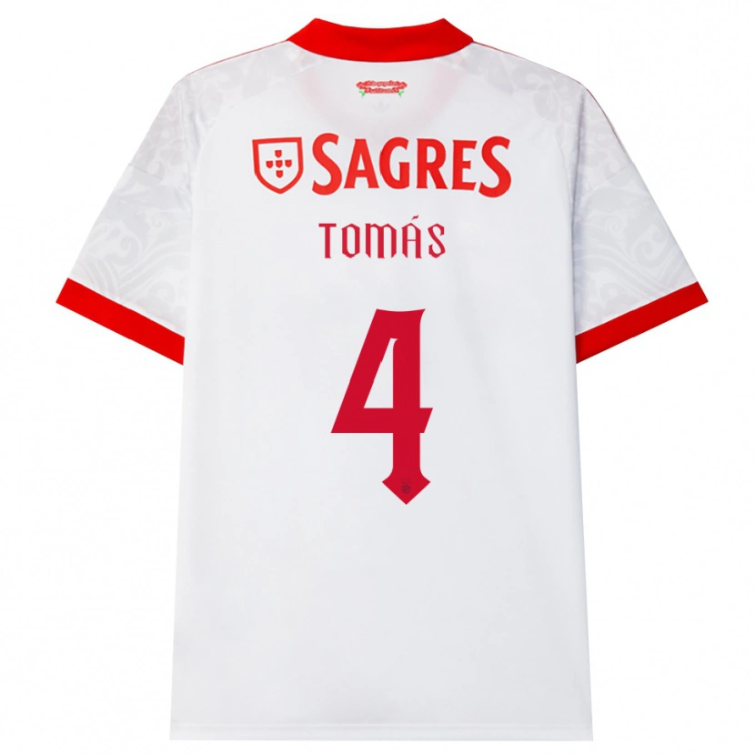 Danxen Kvinnor Tomás Ferreira #4 Vit Röd Gul Bortatröja Matchtröjor 2026/27 Tröjor T-Tröja