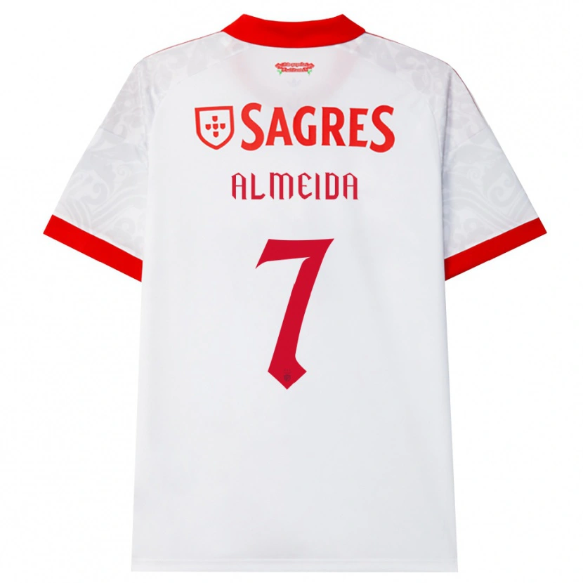 Danxen Kvinnor Tomás Almeida #7 Vit Röd Gul Bortatröja Matchtröjor 2026/27 Tröjor T-Tröja