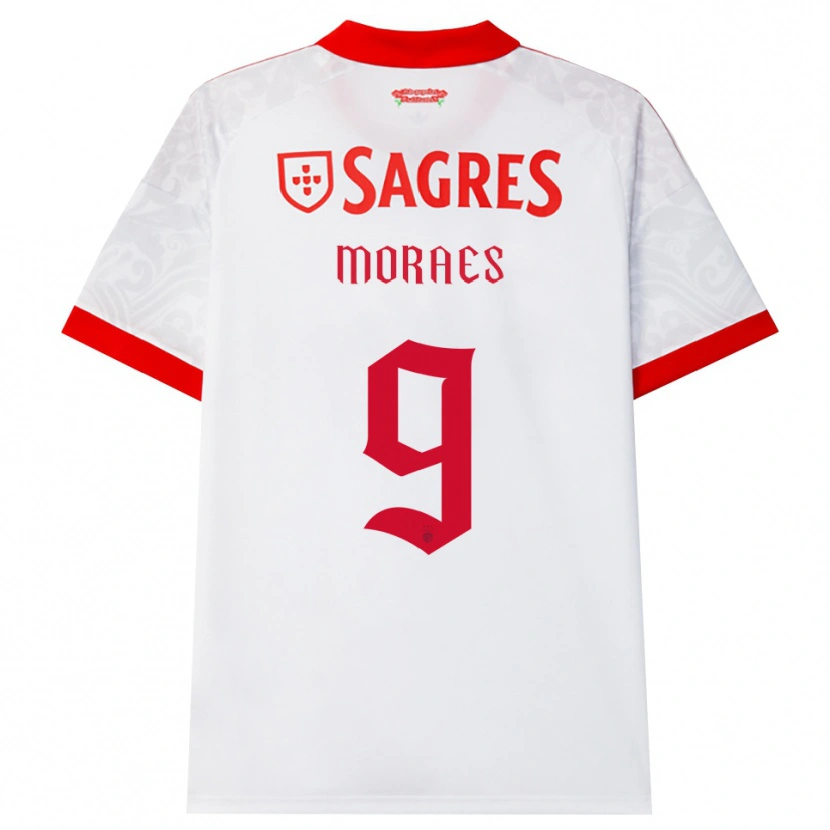 Danxen Kvinnor Luca Moraes #9 Vit Röd Gul Bortatröja Matchtröjor 2026/27 Tröjor T-Tröja