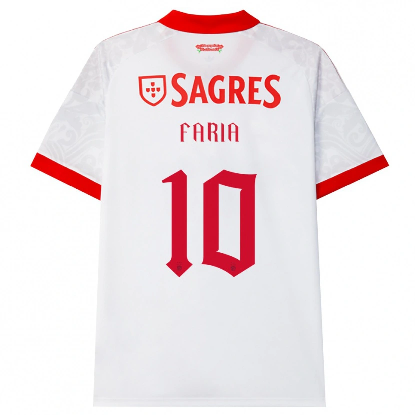 Danxen Kvinnor Andreia Faria #10 Vit Röd Gul Bortatröja Matchtröjor 2026/27 Tröjor T-Tröja