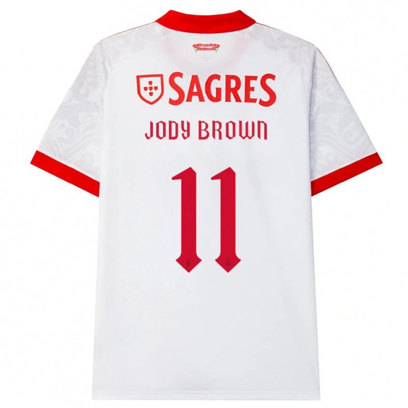 Danxen Kvinnor Jody Brown #11 Vit Röd Gul Bortatröja Matchtröjor 2026/27 Tröjor T-Tröja