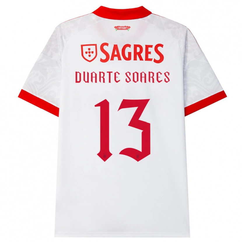 Danxen Kvinnor Duarte Soares #13 Vit Röd Gul Bortatröja Matchtröjor 2026/27 Tröjor T-Tröja
