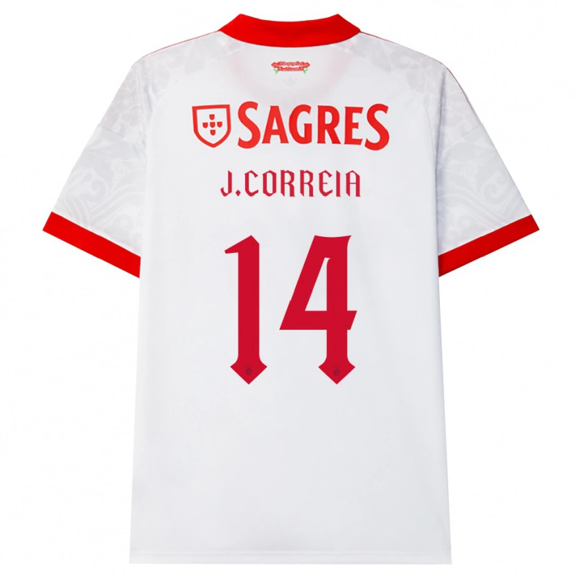 Danxen Kvinnor Juvenal Correia #14 Vit Röd Gul Bortatröja Matchtröjor 2026/27 Tröjor T-Tröja