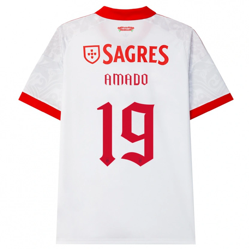 Danxen Kvinnor Catarina Amado #19 Vit Röd Gul Bortatröja Matchtröjor 2026/27 Tröjor T-Tröja