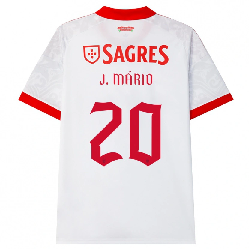Danxen Kvinnor Joao Mario #20 Vit Röd Gul Bortatröja Matchtröjor 2026/27 Tröjor T-Tröja