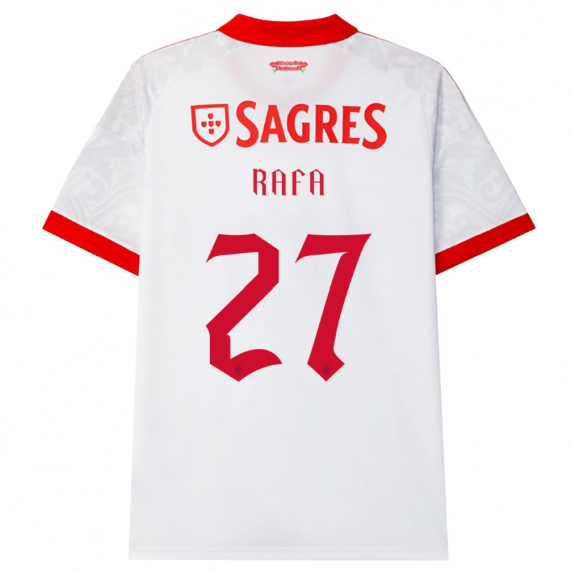 Danxen Kvinnor Rafa Silva #27 Vit Röd Gul Bortatröja Matchtröjor 2026/27 Tröjor T-Tröja