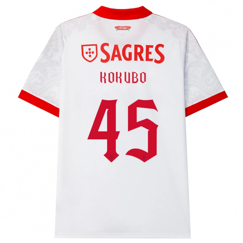 Danxen Kvinnor Leo Kokubo #45 Vit Röd Gul Bortatröja Matchtröjor 2026/27 Tröjor T-Tröja