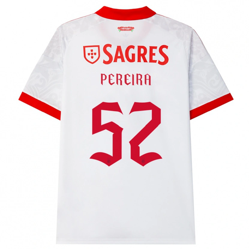 Danxen Kvinnor Henrique Pereira #52 Vit Röd Gul Bortatröja Matchtröjor 2026/27 Tröjor T-Tröja
