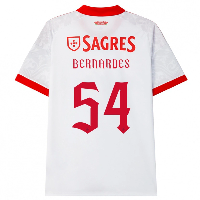 Danxen Kvinnor Francisco Bernardes De Freitas Neto #54 Vit Röd Gul Bortatröja Matchtröjor 2026/27 Tröjor T-Tröja