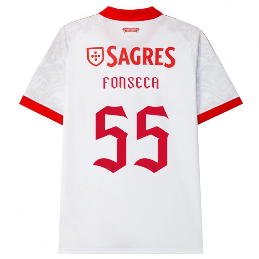 Danxen Kvinnor João Fonseca #55 Vit Röd Gul Bortatröja Matchtröjor 2026/27 Tröjor T-Tröja