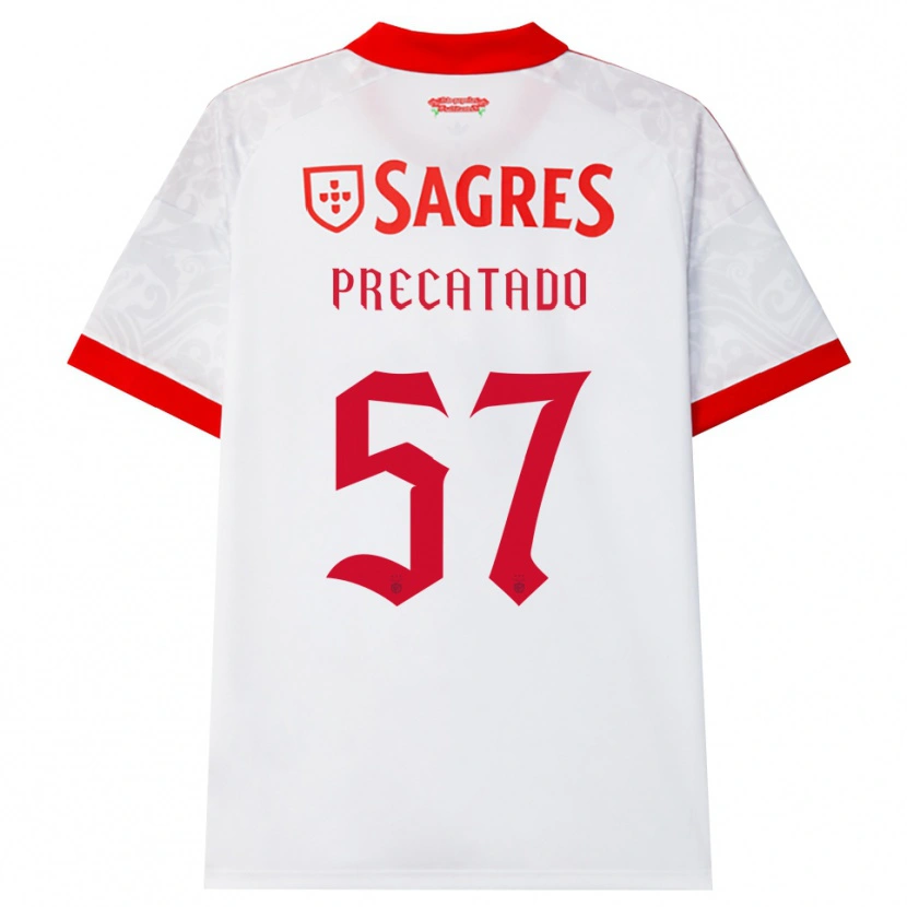 Danxen Kvinnor Precatado #57 Vit Röd Gul Bortatröja Matchtröjor 2026/27 Tröjor T-Tröja