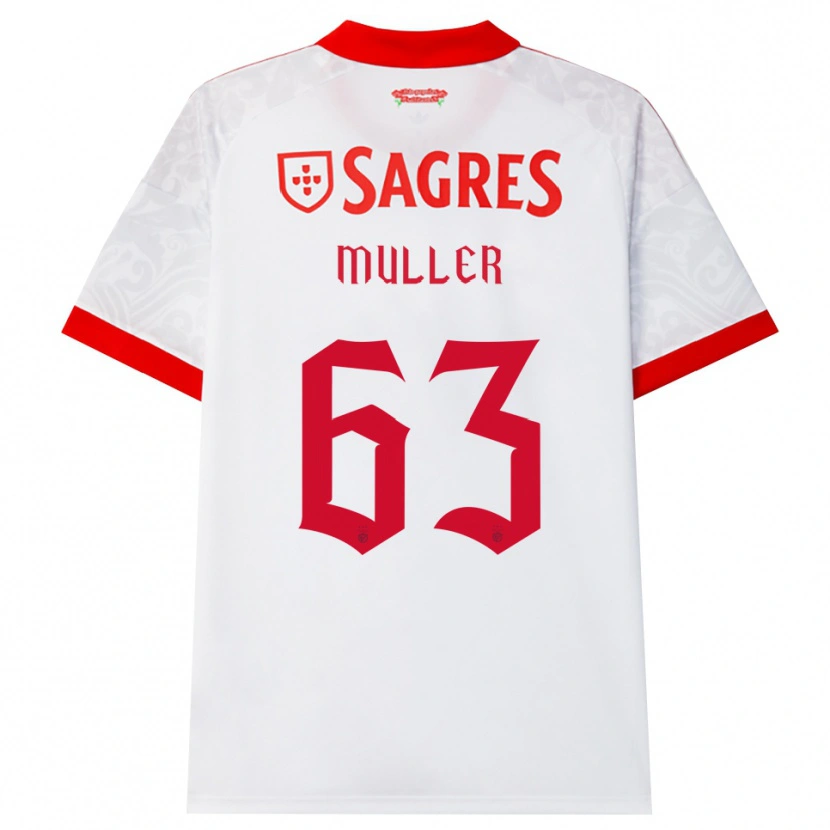 Danxen Kvinnor José Müller #63 Vit Röd Gul Bortatröja Matchtröjor 2026/27 Tröjor T-Tröja