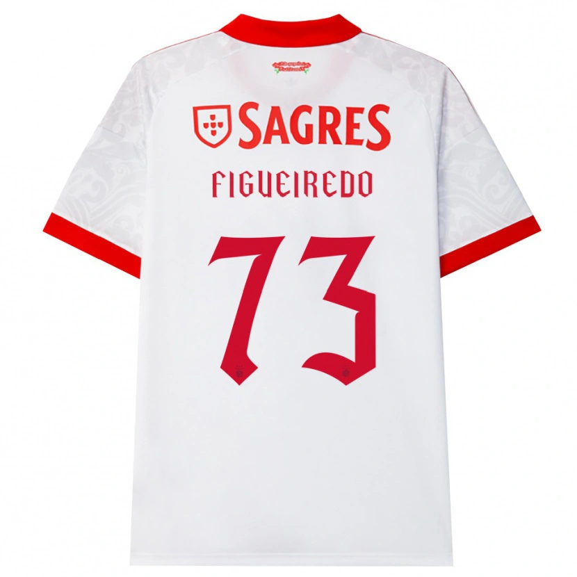 Danxen Kvinnor Miguel Figueiredo #73 Vit Röd Gul Bortatröja Matchtröjor 2026/27 Tröjor T-Tröja