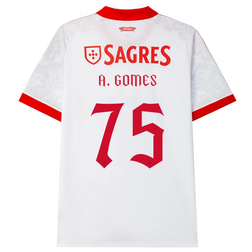 Danxen Kvinnor André Gomes #75 Vit Röd Gul Bortatröja Matchtröjor 2026/27 Tröjor T-Tröja