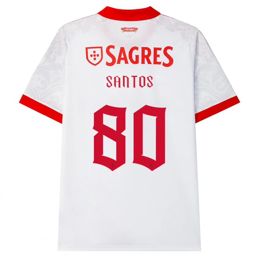 Danxen Kvinnor Pedro Santos #80 Vit Röd Gul Bortatröja Matchtröjor 2026/27 Tröjor T-Tröja