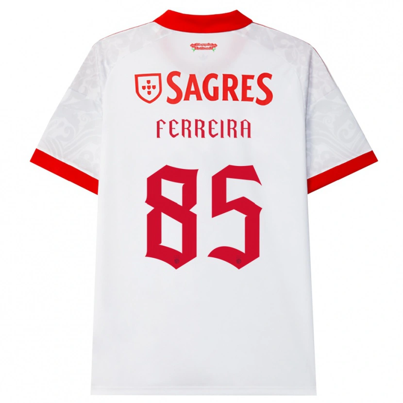 Danxen Kvinnor Martim Ferreira #85 Vit Röd Gul Bortatröja Matchtröjor 2026/27 Tröjor T-Tröja