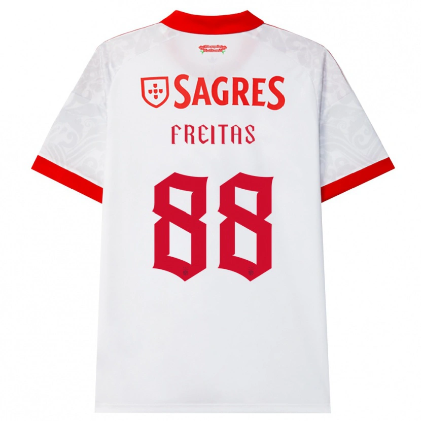 Danxen Kvinnor Tiago Freitas #88 Vit Röd Gul Bortatröja Matchtröjor 2026/27 Tröjor T-Tröja