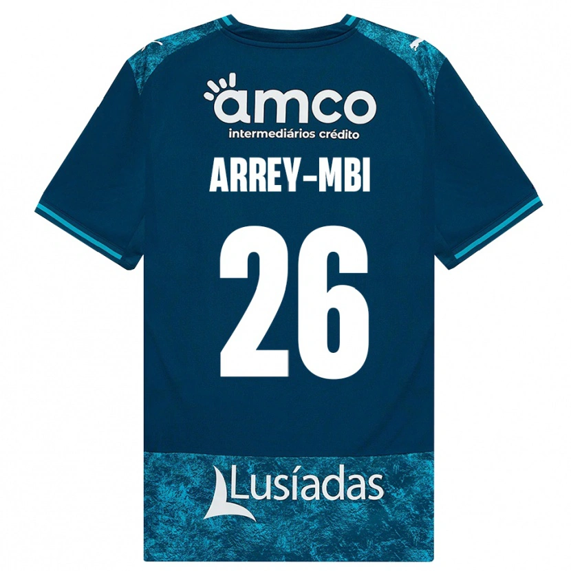 Danxen Kvinnor Bright Arrey-Mbi #26 Mörk Skiffergrå Mellanturkos Bortatröja Matchtröjor 2026/27 Tröjor T-Tröja