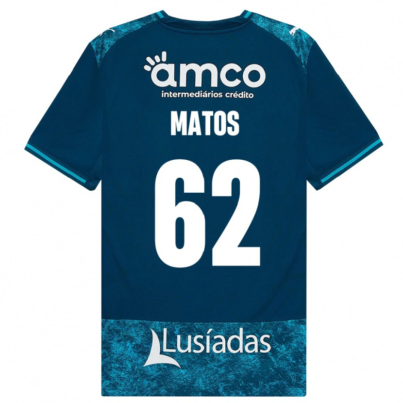 Danxen Kvinnor Nuno Matos #62 Mörk Skiffergrå Mellanturkos Bortatröja Matchtröjor 2026/27 Tröjor T-Tröja