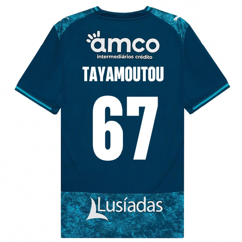Danxen Kvinnor Enzo Tayamoutou #67 Mörk Skiffergrå Mellanturkos Bortatröja Matchtröjor 2026/27 Tröjor T-Tröja