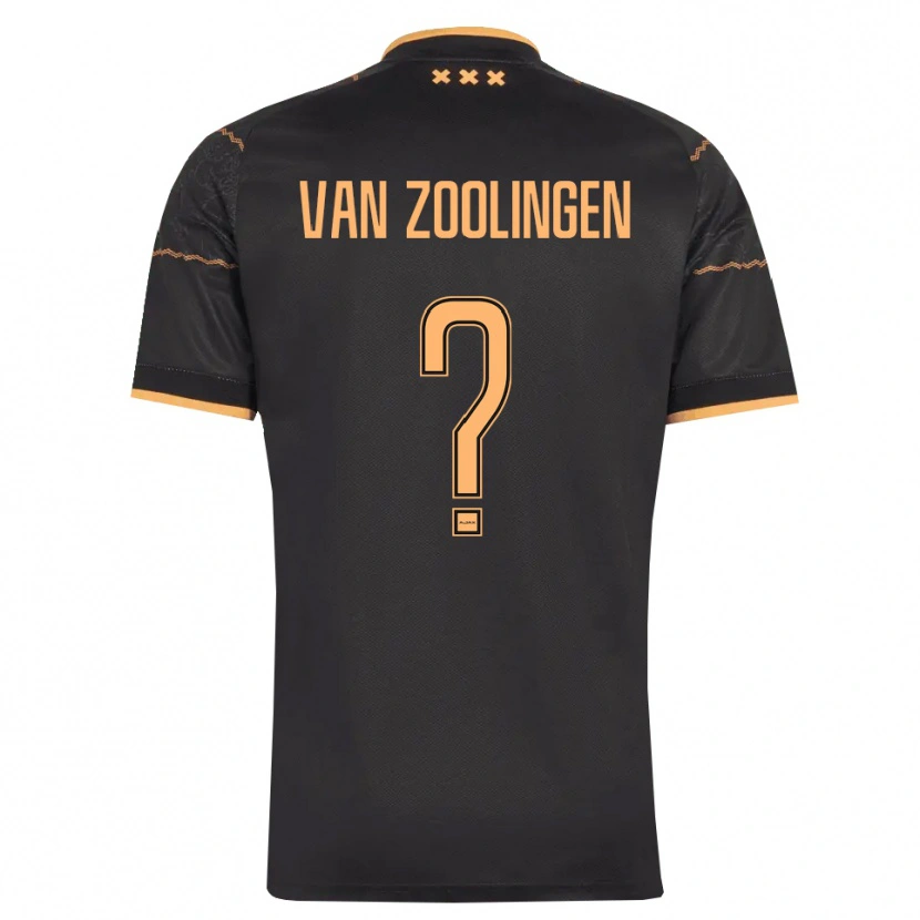 Danxen Kvinnor Glenn Van Zoolingen #0 Svart Orange Bortatröja Matchtröjor 2026/27 Tröjor T-Tröja