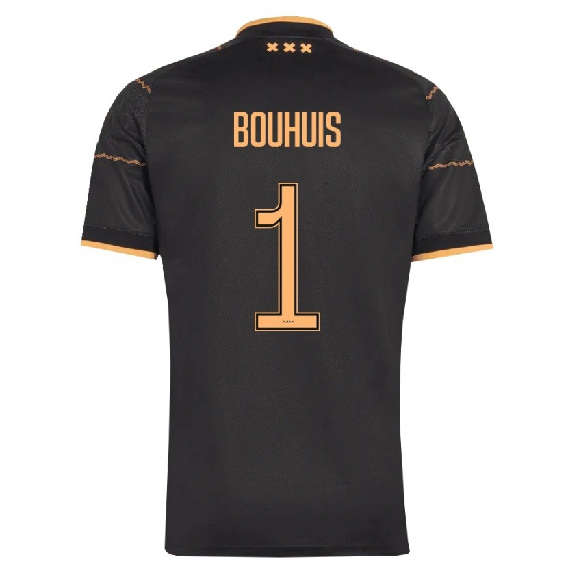 Danxen Kvinnor Jens Bouhuis #1 Svart Orange Bortatröja Matchtröjor 2026/27 Tröjor T-Tröja