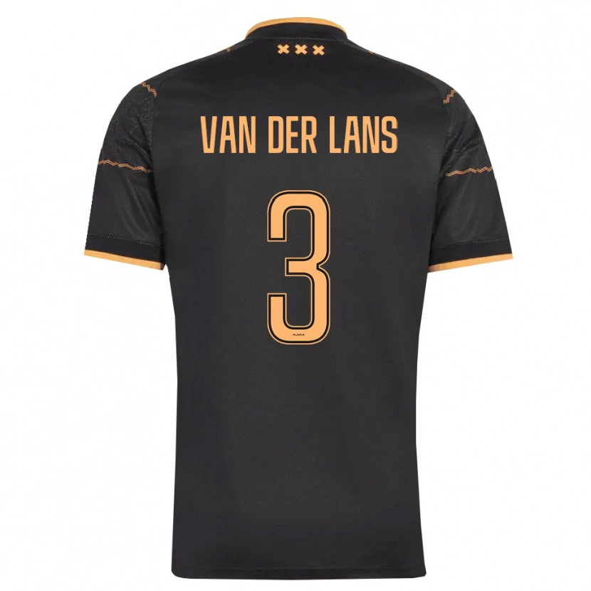 Danxen Kvinnor Mylo Van Der Lans #3 Svart Orange Bortatröja Matchtröjor 2026/27 Tröjor T-Tröja