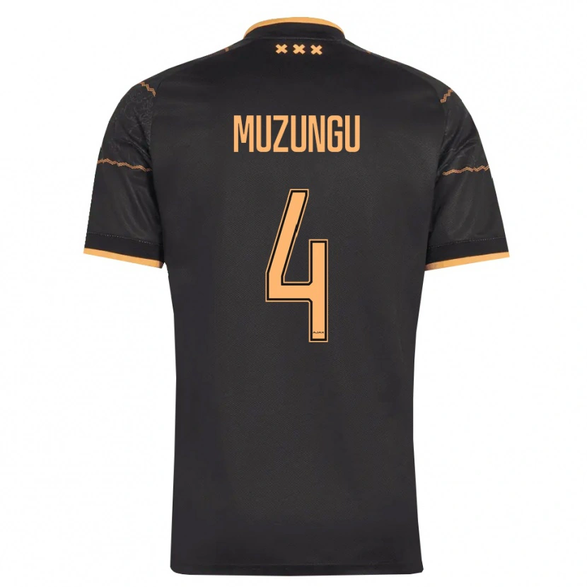 Danxen Kvinnor Marvyn Muzungu #4 Svart Orange Bortatröja Matchtröjor 2026/27 Tröjor T-Tröja